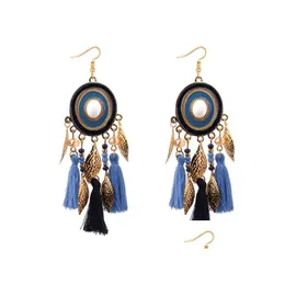 Dangle Chandelier Bohemian Fashion Jewelry Womens Leave Tassels Earrings Drop Delivery Dhuh1