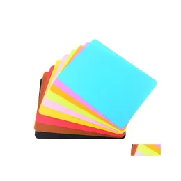 Mats Pads Colorf Food Grade Sile 40X30Cm Baking Liner Oven Mat Heat Insation Pad Bakeware Kid Table Placemat Decoration Drop Deliv Dhrbu