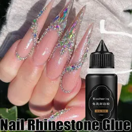 Nagelgel 10 ml konstlim snabbt torrt självhäftande transparenta falska tips 3D dekoration strass Tips Manikyrverktyg