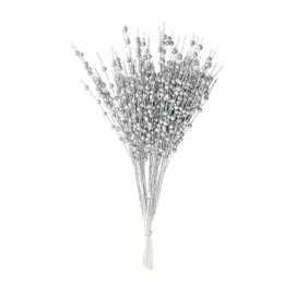 Decorative Flowers Artificial Glitter Berries Stems 50cm Dazzling Twigs Crafts Holiday Home Decoration