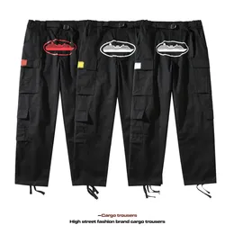 Mens Designer Cargo Crtz Pants Casual Byxor Street Wear Hip Hop Printed Pant Military Retro Multi Pockets Straight Loose Overalls Par Trouser