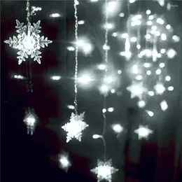 Strings 8 Modos LED Snowflake Light IP44 Luzes de fadas portáteis à prova d'água Alto brilho ecológico para festival de festa de férias