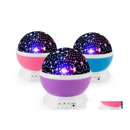 Party Decoration Rotating Night Light Projector Led Spin Starry Sky Star Lamp Drop Delivery Home Garden Festive Supplies Event Dh5Jb