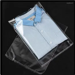 Hediye Sargısı 100 PCS Tasarım Giysi Ambalaj Çantası Clear OPP Şeffaf Kendinden Yapışkan Sızdırmaz Plastik Poşetler 35 40cm-35 90cm