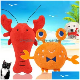 Dog Toys Tuggar Plush Pet Toy Funny Fleece Durability Sound Crayfish Crab Cat Supplies Drop Delivery Home Garden Dhgarden Dhuyo