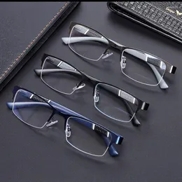 Sunglasses BEGREAT High Quality Anti-Blue Light Presbyopic Glasses Far Sight Flexible Metal Half-frame Business Reading Eyeglasses