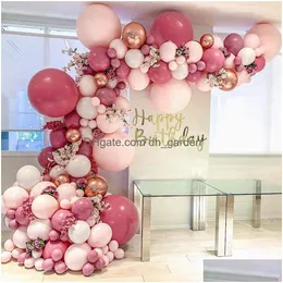 Sonstiges Event Partyzubehör Weihnachten Retro Rosa Ballonkette Erstes Jahr Hochzeitsszene Arrangement Irregar Latexgirlande D Dhgarden Dh7Bx