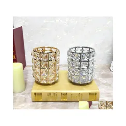 Other Festive Party Supplies Exquisite Crystal Candlesticks Wedding Candle Holder Home Desktop Decor Romantic Candlelight Dinner P Dhacx