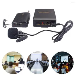 Microphones Wireless Microphone FM Transmitter Receiver Lapel Collar Clip Mini Mic System Teacher Speech