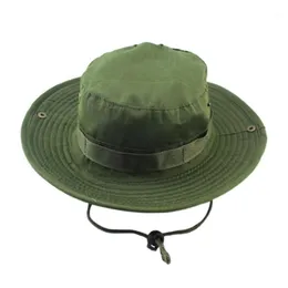 Kapelusze na zewnątrz Canvas Cap Panama Safari Boonie Regulowane czapki kamuflaż nepalski armia męska kapelusz rybakowy