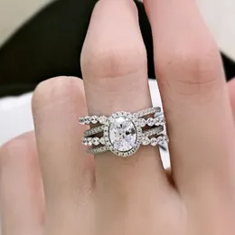 Fedi nuziali CAOSHI Eleganti fasce femminili di lusso Anello da dito con zirconi brillanti per fidanzamento Accessori da sposa delicati Gioielli