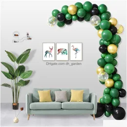 Other Event Party Supplies Christmas Forest Theme Package Balloon Chain Dinosaur Tyrannosaurus Rex Ins Dark Green Birthday Dhgarden Dhikf