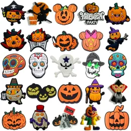 إكسسوارات أجزاء الأحذية L Skl Pumpkin Croc Decoration Charms Halloween Horror for Kid Boy and Girl ADT Women Men Party Gifts Dr Amn8y