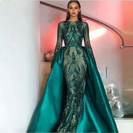 Abiti da sposa verde della madre della sposa Abiti in pizzo a valo gioiello APPLICA DI MANSEVE LONGATURA Abito da ballo formale da ballo con treno staccabile 403