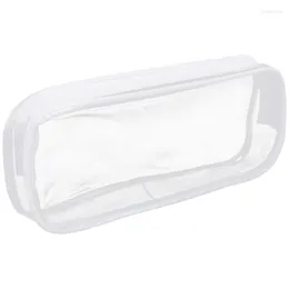 Torby do przechowywania 4 sztuki przezroczyste pvc pen -pen Pen Cage Case Big Cocal Bag Makijaż z makijażem z biurem szkolnym (biały)