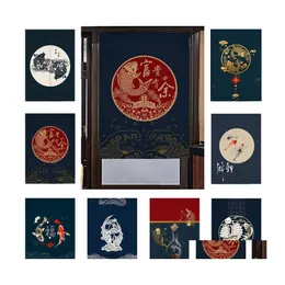 Zasłony zasłony chiński koor wiszący kuchenna sypialnia wejście noren fengshui zasłony do dekoracji drzwi domowych sn drop dostawa dhrwo