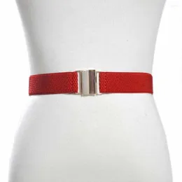 أحزمة النساء تمتد مرنة واسعة مشد حزام حزام الفضة المعادن الإبزيم حزام إكسسوارات الإناث ملابس الملابس SCB0260
