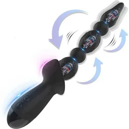 Erwachsene Massagegerät 3 Motor Anal Vibrator Butt Plug Stimulator Perlen 10 Geschwindigkeit Homosexuell Prostata Massage Sexspielzeug für Männer Frauen USB-Aufladung