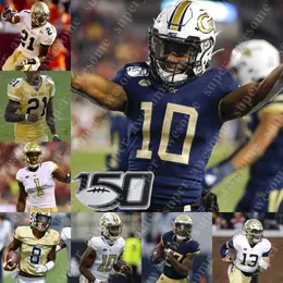 Fotbollströjor NCAA Georgia Tech Football Jersey Jeff Sims Jahmyr Gibbs Kevin Harris Malachi Carter Kalani Norris Dontae Smith Dylan Leonard Juanyeh Thomas