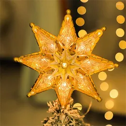 Strings 20cm Christmas Tree Decoratio LED Star Lights Holiday Fairy Pentagram Lamps Battery Powered For Year Xmas Home Party Decor