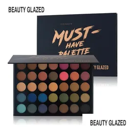 Eye Shadow Beauty Glazed Must Have 35 Color Eyeshadow Palette Luminous Matte Coloris Makeup Highlighter Palettes Drop Delivery Health Dhal3