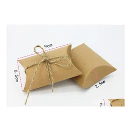 Gift Wrap Vintage White Khaki Rope Candy Chocolate Paper Box For Birthday Drop Delivery Home Garden Festive Party Supplies Event Dhbwc