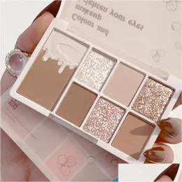 Eye Shadow 7 Colors Glitter Eyeshadow Palette Shimmer Easy To Wear Shadows Makeup Pallet For Eyes Womens Cosmetics Drop Delivery Hea Dhcpt