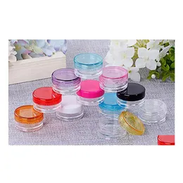 Storage Boxes Bins Plastic Wax Containers Jars Case 3G/5G Cosmetics Holder Dabber Tools For Dry Thick Oil Grease Paste Mastic Nosm Dhkyl