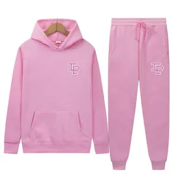 Meninas de tracksuits femininos Autumn Conjunta Men Fashion Hoodies Rosa Marca Pants Casual Terno de Taço Selto Selto de Muman Chandals Chandals HOMBRE 230111