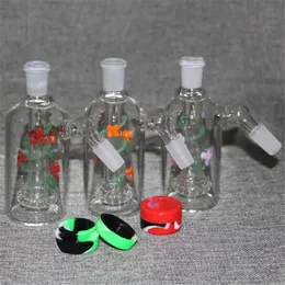 6 Styles Hookahs glass ash catcher 14mm joint reclaim ashcatcher 90degree 45 degree angle colorful for Water bong glass oil burner pipes