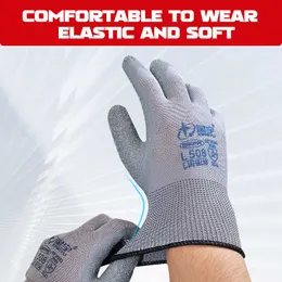 Protective Work Gloves Anti-fatigue Abrasion Resistant Non-Slip Industry Glove Strong Grip Breathable Construction Garden