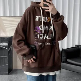 Men's Hoodies Neploha Man Casual Oversize 2023 Autumn Winter Graphic Printed Hooded Sweatshirts Korean Streetwear Hoodie