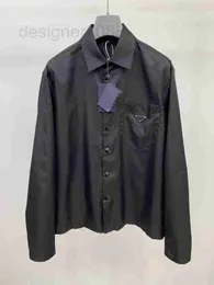 Herrens avslappnade skjortor Klassisk stil Designer Shirt Loose Edition Black High Quality Eco Friendly Nylon Pocket Stitching Design GCZP