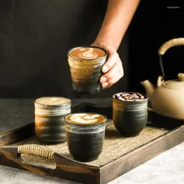 Tazze Piattini RUX WORKSHOP Tazza da tè in stile giapponese Tazza da acqua Stoare Bicchieri da cucina Kungfu in ceramica dipinta a mano