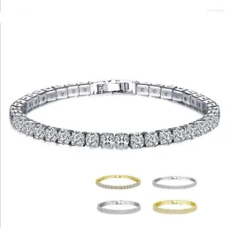 Link-Armbänder 2023, eine Reihe, drei Reihen voller Diamant-Zirkon-Kristall von Swarovskis, modisches Damen-Armband, Geschenke, Weihnachten