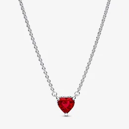 Shining halo heart-shaped pendant necklace collarbone chain neck ornament designer jewelry DIY fit pandora necklaces Gift for women engagement party