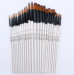 أحدث قلم مائي من القشرة البيضاء من 12 قطعة ، يضع فرشاة تسرع من نايلون ثنائية اللون العديد