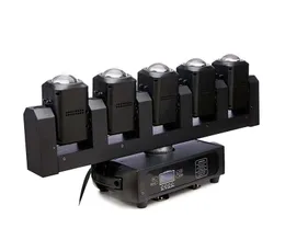 6 pcs 5 eyes led moving head lights 5x40w RGBW 4-in-1 infinite sweeper led strip movinghead beam stage light