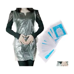 Aprons Mtifunctional Disposable Apron Cooking Painting Waterproof For Men Women Plastic Clear Drop Delivery Home Garden Textiles Dhcrz