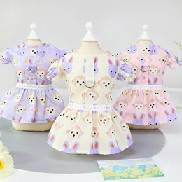 犬のアパレルペット用品春と夏の子犬服モンキーペタルスカートボメイプリンセスコットン