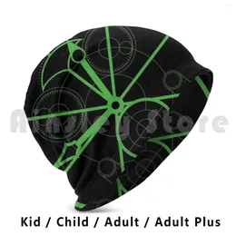 Berets Wicked Clock Set Design-Green Beanies Pullover Cap Comfortable Musical Musicals Broadway West End Theatre