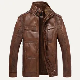 남자 모피 가짜 남자 재킷 긴 슬리브 스탠드 칼라 가죽 양털 늘어선 지퍼 따뜻한 오토바이 짧은 포켓 코트 가을 겨울