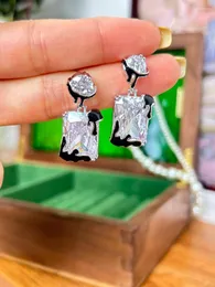 Stud Earrings Timeless Wonder Shiny Zirconia Geo For Women Designer Jewelry Ins Rare Gift Top Japan Kpop Prom 6262