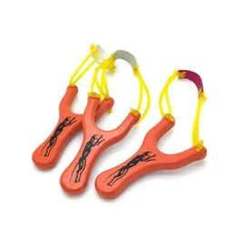 Children slingshot shooting Toys Wooden Slingshots catapults Rubber String Traditional Sling Toy