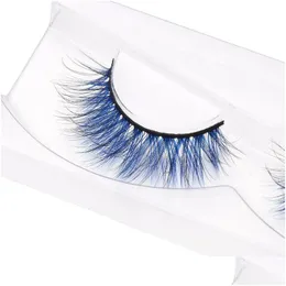 False Eyelashes 1 Pair 6D Faux Mink Lashes Natural Drama Colorf Long Soft Handmade Curly Eyelash Drop Delivery Health Beauty Makeup E Dhmev