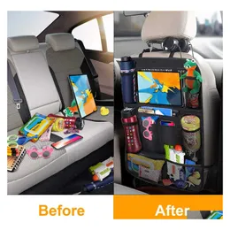 Автомобильный организатор задний сиденье 2pcs 9 карманы для хранения с прикосновением SN SN Plater Protector для детей Детские аксессуары Drop Mob Dhsoc