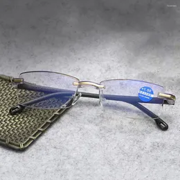 Óculos de sol Luxury Diamond Cutting Reading Glasses Momen Men Mul