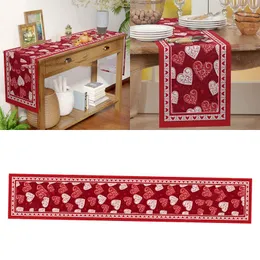 Bordduk Holiday Creative Red Love Valentine's Day Flag American Decoration Linen TableCloth Doilies