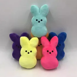 15cm mini coelhinho de páscoa peeps de pelúcia boneca azul azul amarelo bonecas roxas de coelho para crianças brinquedos de pelúcia macia e fofa e0111