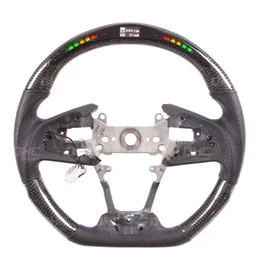 Car Styling Driving Wheel Motors FK7 FK8 Real Carbon Fiber LED Steering Wheels Compatible For FC Si Type - R Auto Parts